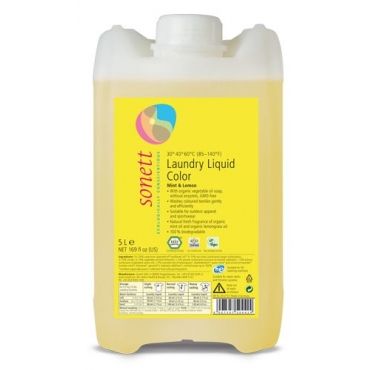 Detergent ecologic lichid pt. rufe colorate 5L Sonett