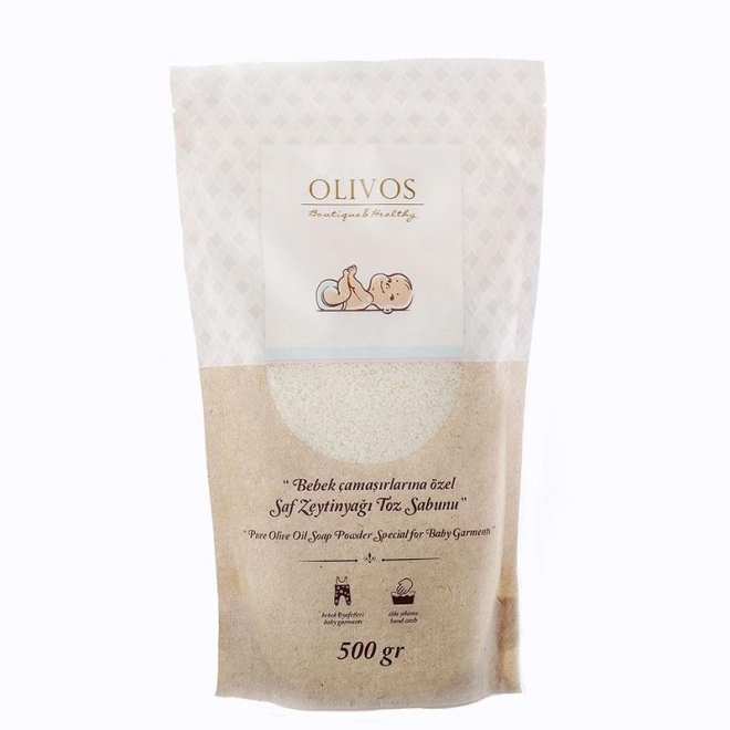 Detergent pudra de sapun cu ulei de masline, pt hainele bebelusilor, Olivos, 500 g